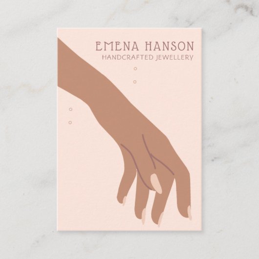 Elegante Jewelry Crafter Bracelet Handdisplay Kart Visitenkarte (Vorderseite)