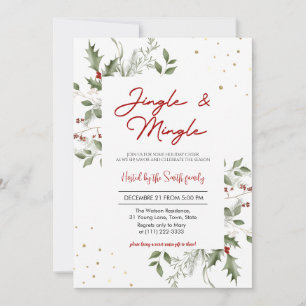 Elegante Jingle & Mingle Feiertags-Weihnachtsfeier Einladung
