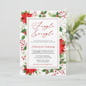 Elegante Jingle und Mingle Holiday Party Einladung (Stehend Vorderseite)