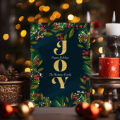 Elegante Joy Berry Weihnachtsfotokarte Einladung