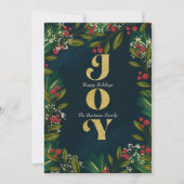Elegante Joy Berry Weihnachtsfotokarte Einladung (Vorderseite)