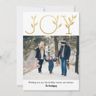 Elegante Joy Foto Holiday Card Feiertagskarte