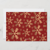 Elegante Joy Red Gold Foto Collage Weihnachten (Rückseite)