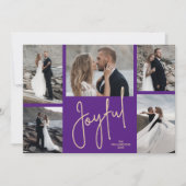 Elegante JOYFUL Multi Foto Lila Weihnachten (Vorderseite)