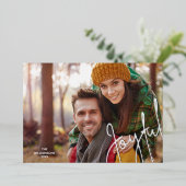 Elegante Joyful Silver Foil Folien Feiertagskarte (Stehend vorne)