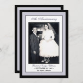 Elegante Jubiläum-Party Einladung (Silber) (Vorne/Hinten)