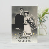 Elegante Jubiläumsjahre in die Neugründung Einladung (Stehend Vorderseite)