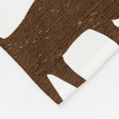 Elegante Jugendstil Blue Black Cat-Whimsical Fleecedecke (Ecke)