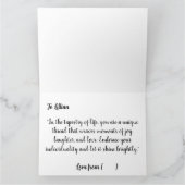 Elegante Jugendstil-Dame im Mondschein Karte (Innenseite)