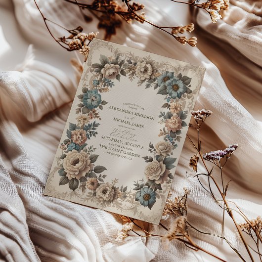 Elegante Jugendstil-Einladung zur Hochzeit Einladung