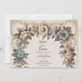 Elegante Jugendstil-Einladung zur Hochzeit Save The Date (Vorderseite)