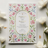 Elegante Jugendstil Floral Folieneinladung