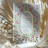 Elegante Jugendstil Floral Folieneinladung