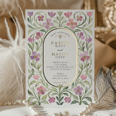 Elegante Jugendstil Floral Folieneinladung