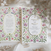 Elegante Jugendstil Floral Folieneinladung