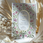 Elegante Jugendstil Floral Folieneinladung