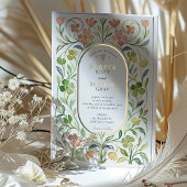 Elegante Jugendstil Floral Folieneinladung