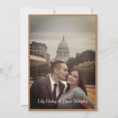 Elegante Jugendstil Floral Save the Date (Rückseite)