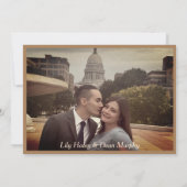 Elegante Jugendstil Floral Save the Date (Rückseite)