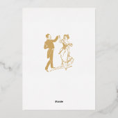 Elegante Jugendstil-Foliage Folieneinladung (Rückseite)