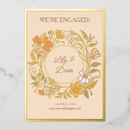 Elegante Jugendstil Frische Pasta machen Folieneinladung