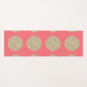 Elegante Jugendstil-Goldmedaille abstrakt Yogamatte (Vorderseite (Horizontal))