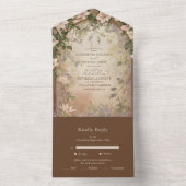 Elegante Jugendstil-Hochzeit All In One Einladung (Innen Boden)