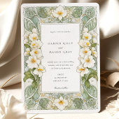 Elegante Jugendstil-Hochzeit Einladung