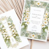 Elegante Jugendstil-Hochzeit Einladung