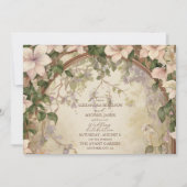 Elegante Jugendstil-Hochzeit Einladung (Vorderseite)