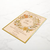 Elegante Jugendstil-Hochzeit Folieneinladung (Gedreht)