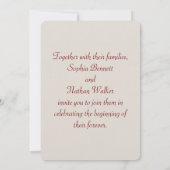 Elegante Jugendstil-Hochzeit mit floraler Einladun Einladung (Rückseite)