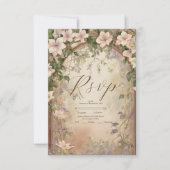 Elegante Jugendstil-Hochzeit RSVP Karte (Vorderseite)