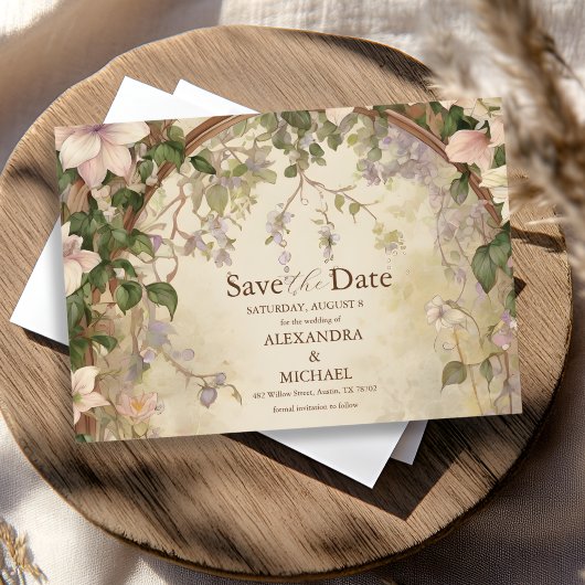 Elegante Jugendstil-Hochzeit Save The Date