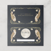 Elegante Jugendstil-Hochzeiten Platzkarte (Außenseite Aufgefaltet)