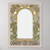 Elegante Jugendstil Inspirierte Ketubah Handwritin Foliendrucke (Vorderseite)