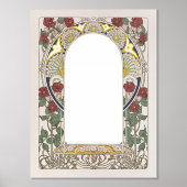 Elegante Jugendstil Inspirierte Ketubah Handwritin Foliendrucke (Vorderseite)