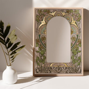 Elegante Jugendstil Inspirierte Ketubah Handwritin Foliendrucke