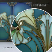 Elegante Jugendstil Iris Keramik Fliese