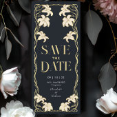 Elegante Jugendstil Lily Save the Date Einladung