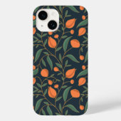 Elegante Jugendstil Orange Hand Drawn Case-Mate iPhone Hülle (Rückseite)