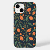 Elegante Jugendstil Orange Hand Drawn