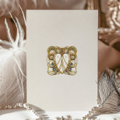 Elegante Jugendstil-Pfauenhochzeit Einladung