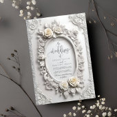 Elegante Jugendstil-Rose Einladung