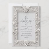 Elegante Jugendstil-Rose Einladung (Vorderseite)