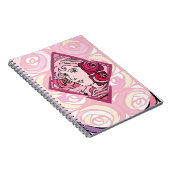 Elegante Jugendstil-Rose Notizblock (Rechte Seite)