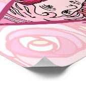 Elegante Jugendstil-Rose Poster (Ecke)