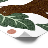 Elegante Jugendstil Rot-Braun-Schwarz Cat- Poster (Ecke)