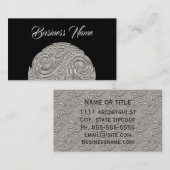 Elegante Jugendstil-Silbermedaille Visitenkarte (Vorne/Hinten)