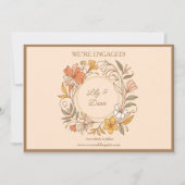 Elegante Jugendstil-Verlobung Ankündigung (Vorderseite)